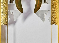 Икона Божией Матери "Неупиваемая чаша". Риза для иконы из серебра и меди.
